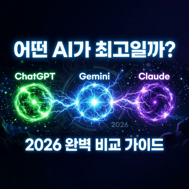 ChatGPT vs Gemini vs Claude 2026 완벽 비교